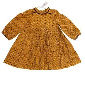 NWT Pink Chicken 2Y Charlie Dress in Inca Gold Tear